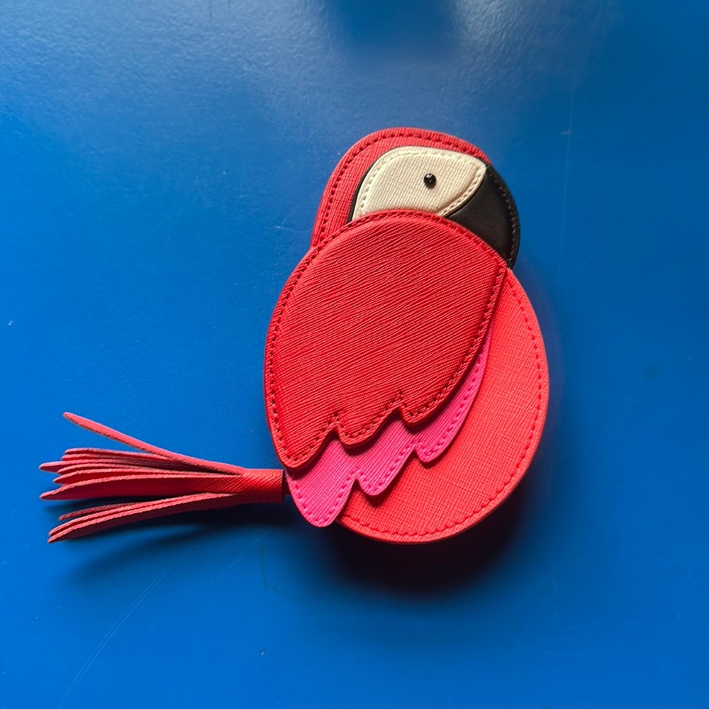 Rare Kate Spade Leather Parrot Coin Purse/Wallet